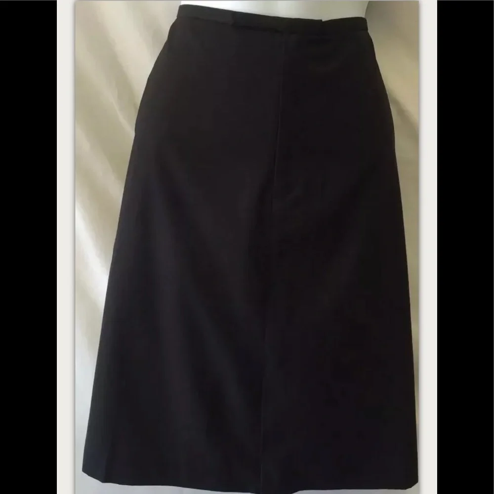 BANANA REPUBLIC Skirt A Line Preppy Black Cotton New
